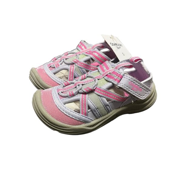 Osh Kosh B'Gosh Toddler Girls‎ Pandy Bump Toe Sandal Pink rainbow Size 5 - Picture 1 of 10